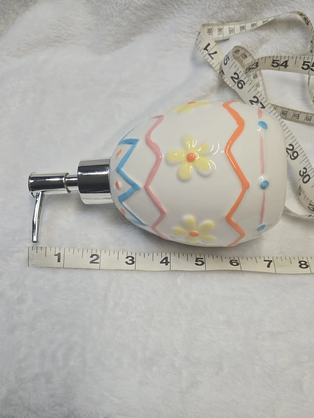 🌞Ceramic Floral Egg Soap Dispenser - Pastel Blue, Pink, Yellow